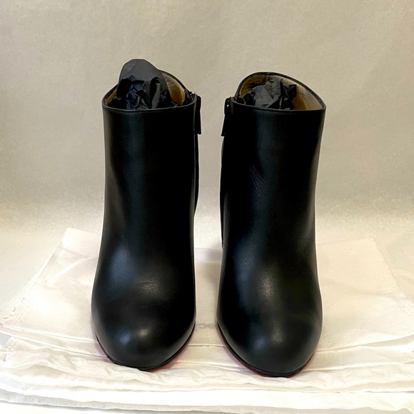 Christian Louboutin Bellisima  100mm , 1/4 inch platform bootie kid leather EU38 - Picture 15 of 16